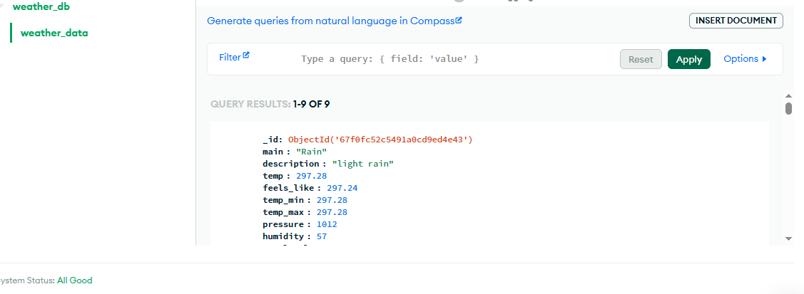 Data streaming mongodb