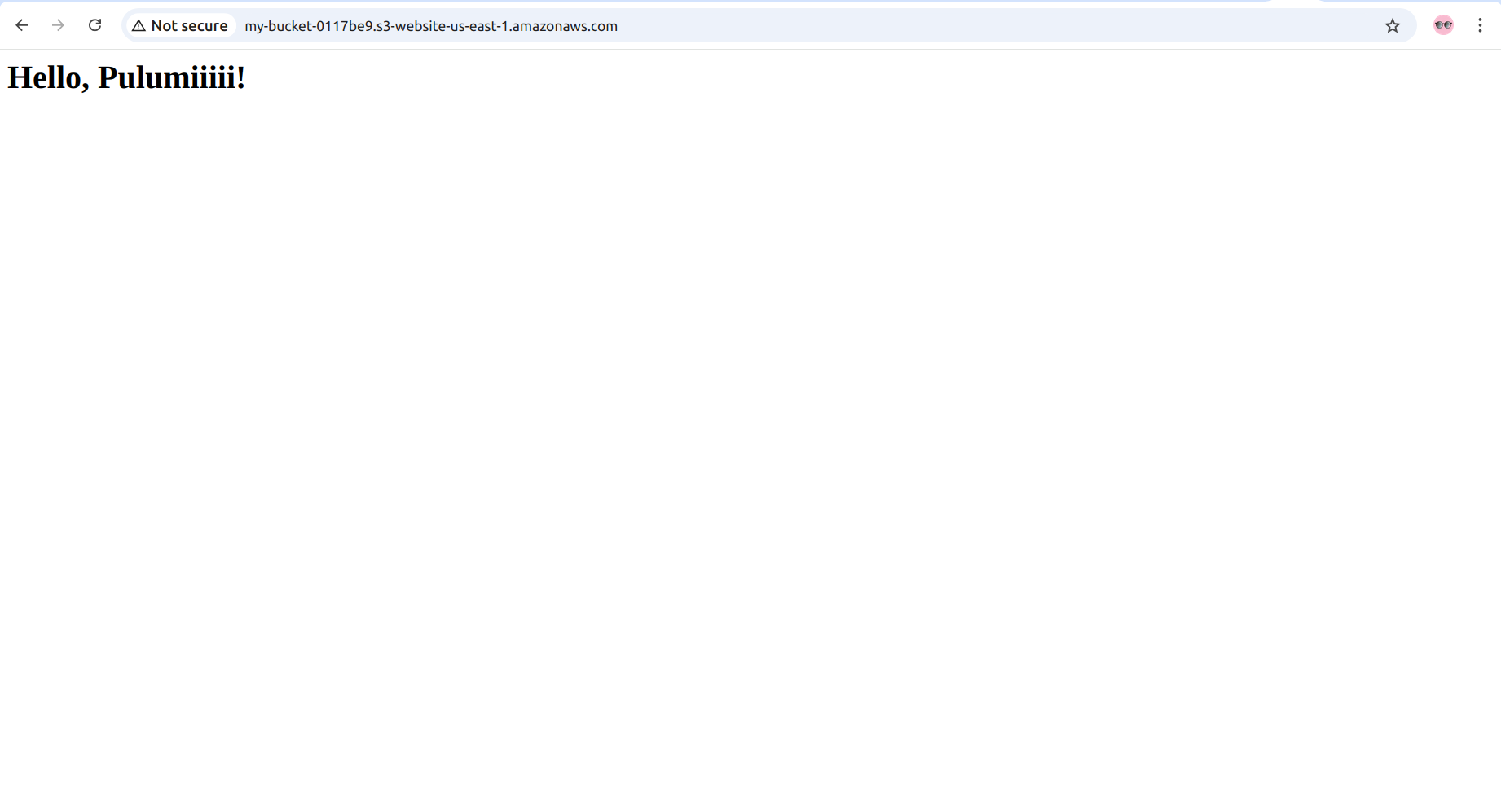 Screenshot of preview deployment accessible in the browser