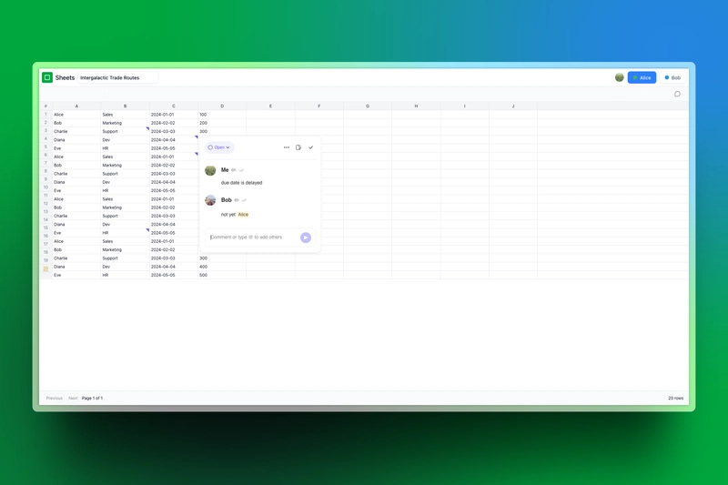 Build Google Sheets-Style Collaborative Comments in Your Web App Using TanStack Tables and Velt SDK🔥🤝🚀