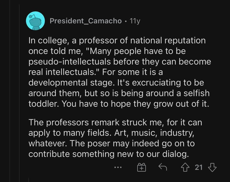 pseudo-intellectual