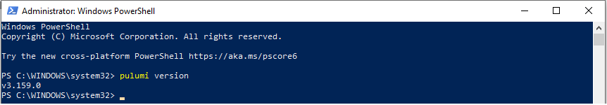 Verifying Pulumi Installation