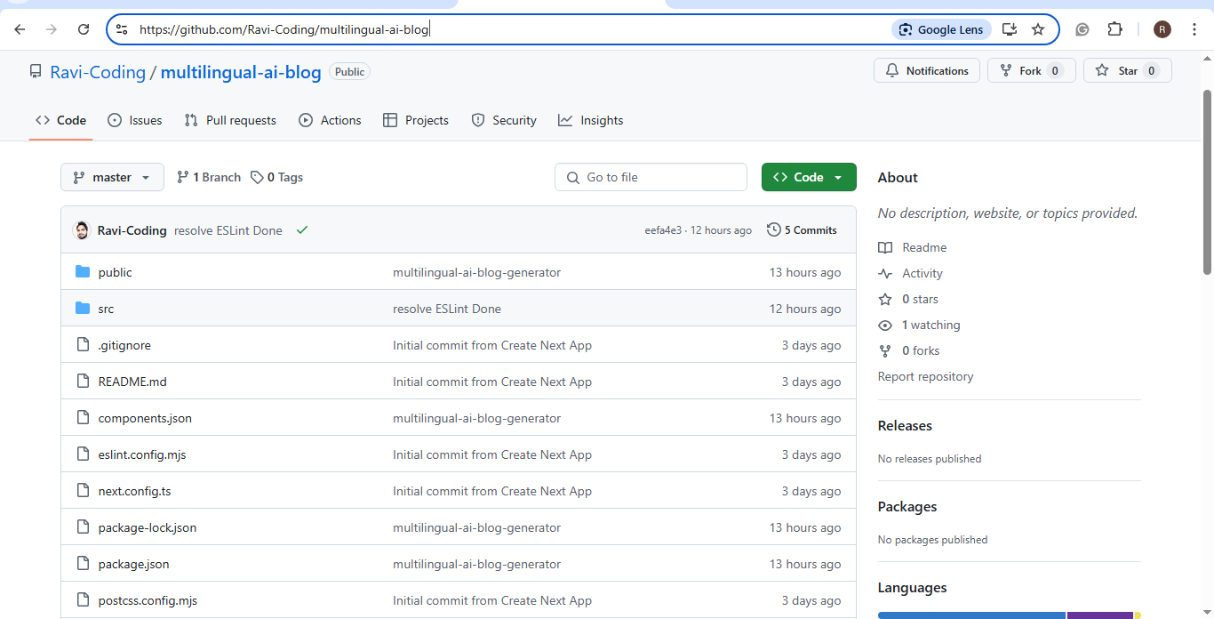 GitHub Project Structure