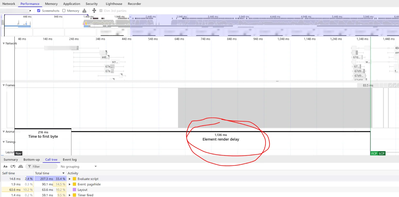 webflow render blocking css long render delay