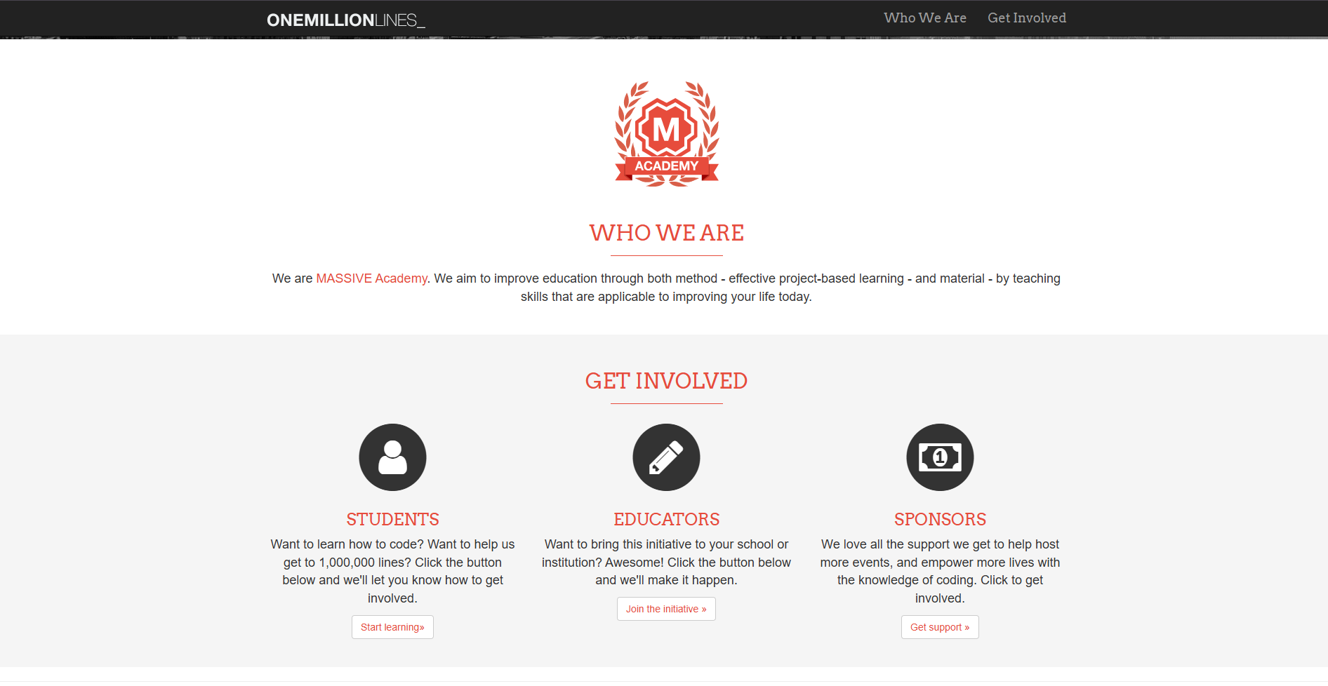 website screenshot