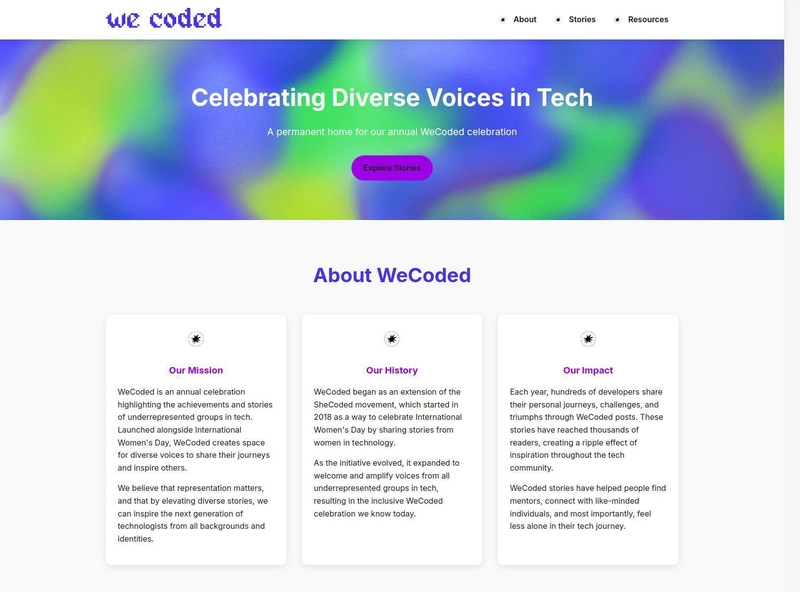 My WeCoded Landing Page