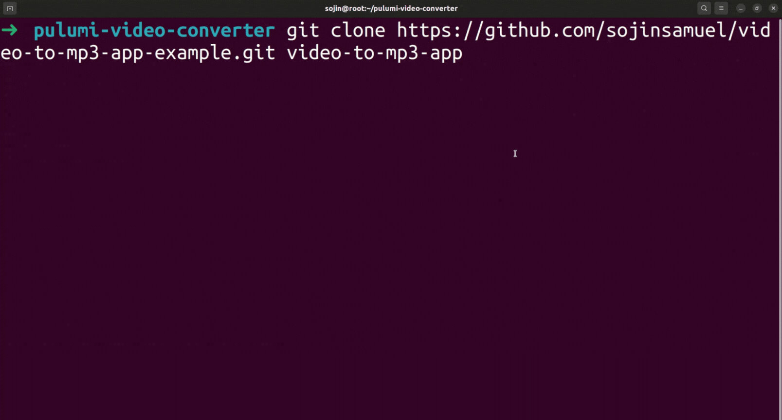 Clone app repo