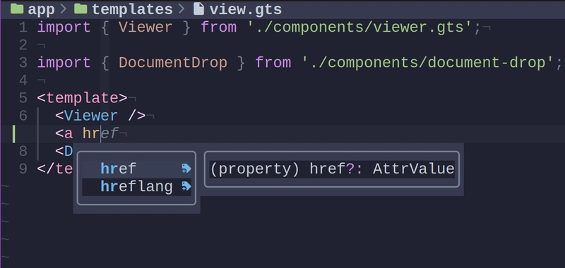 Ember has typesafe HTML