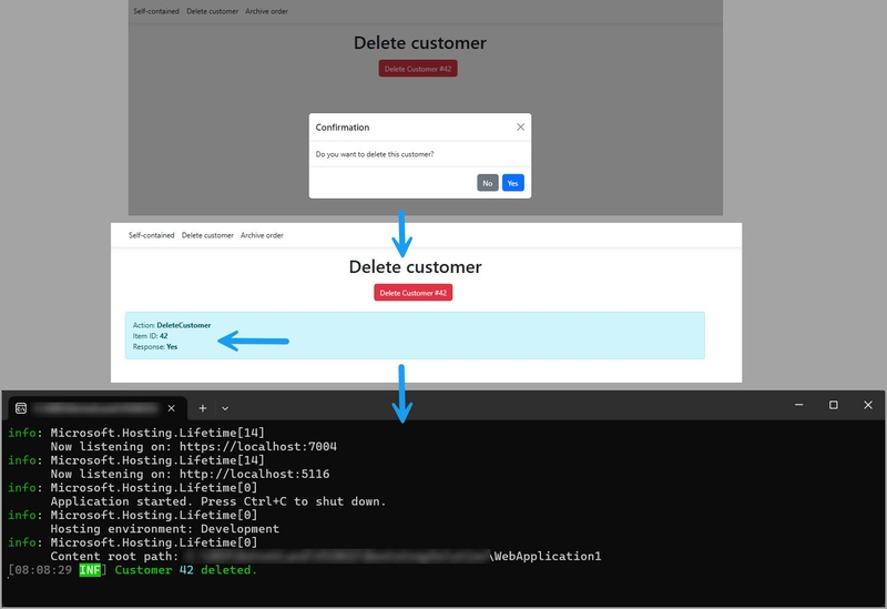 Bootstrap 5 dialogs for ASP .NET Core/C# using ChatGPT