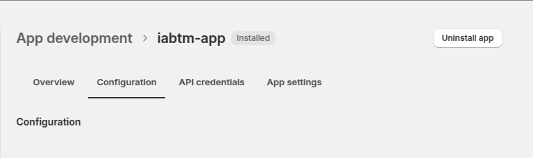 Show the tabs on the APP screen