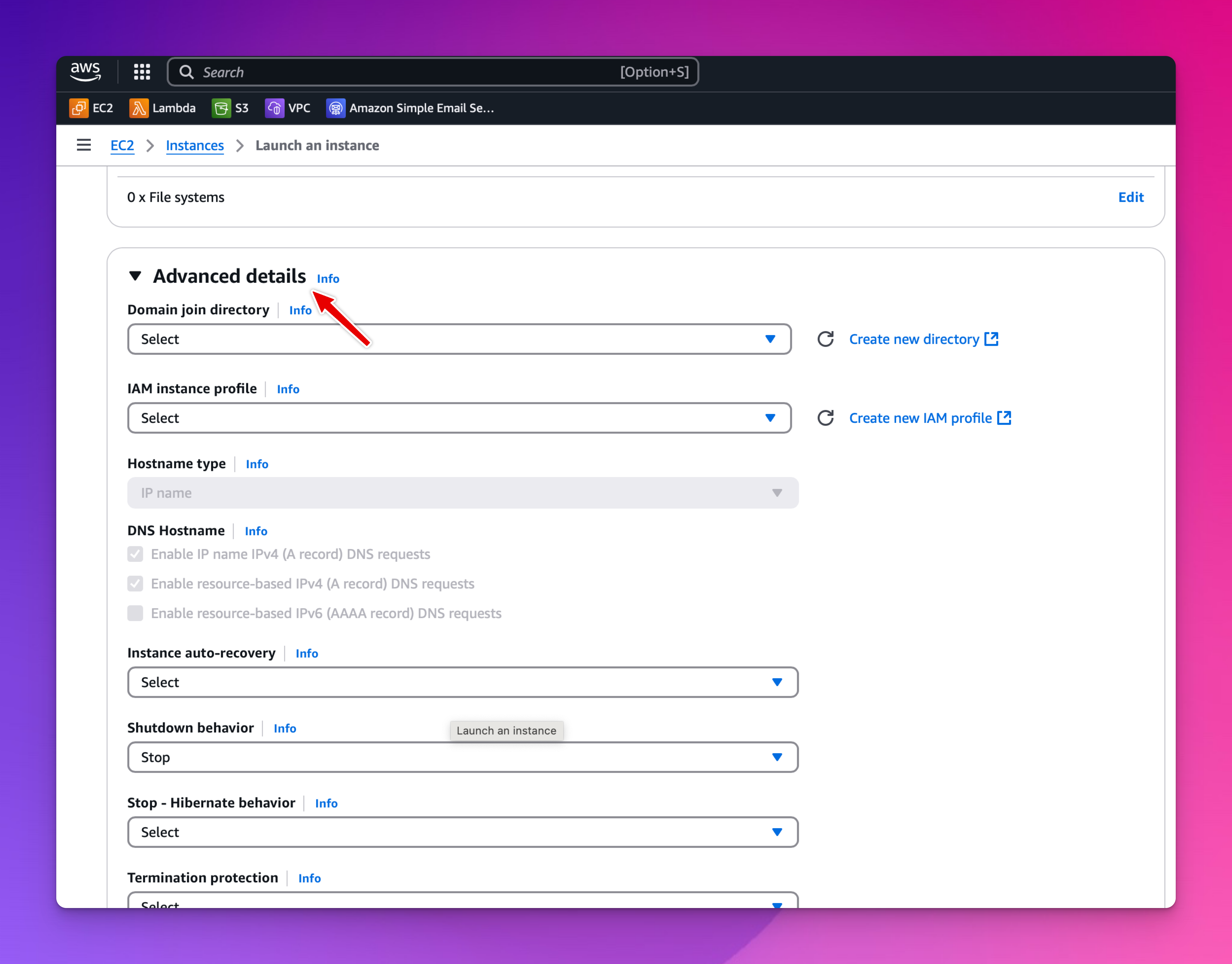 Add User Data Script