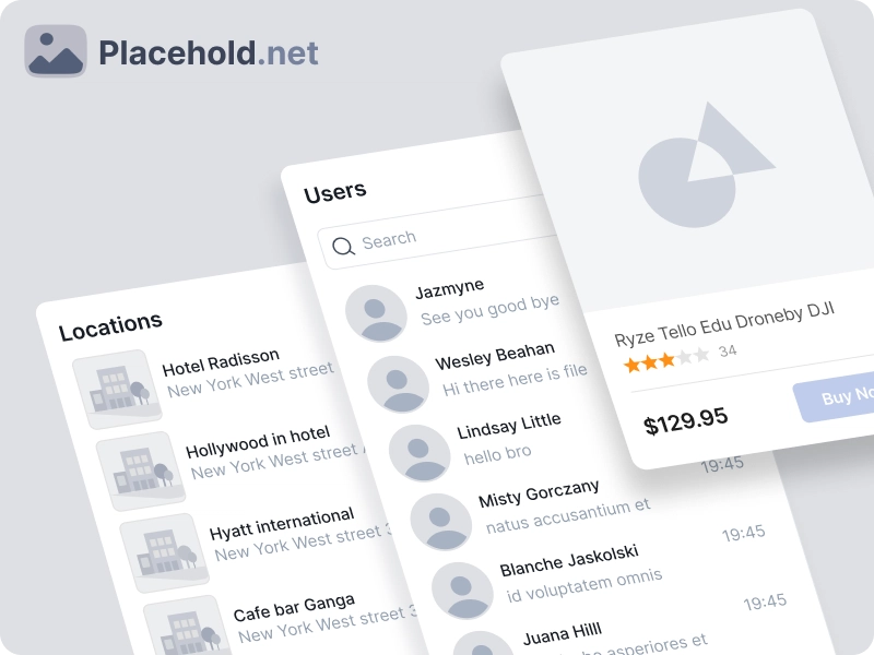 Use these placeholder images to test your UI