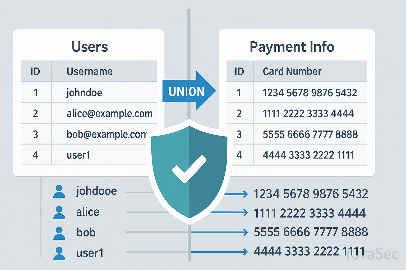 Dumping Sensitive Data Using UNION