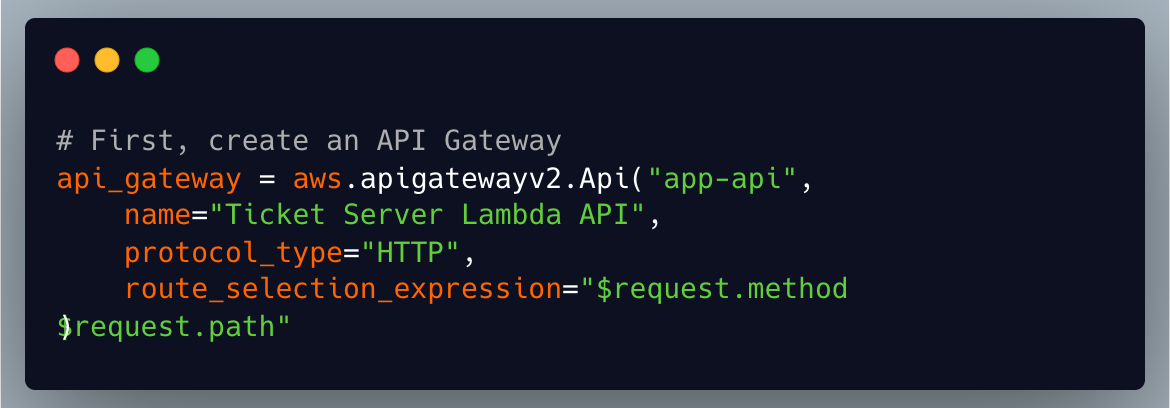 Create an API Gateway