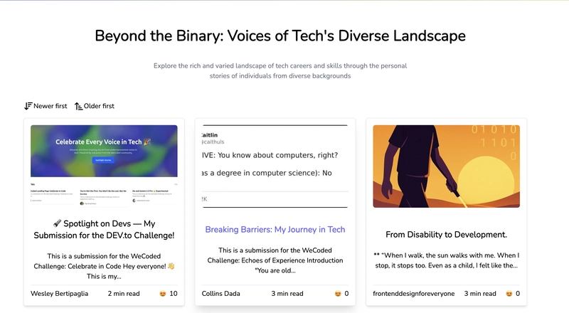 Landing page: Have fun with it.