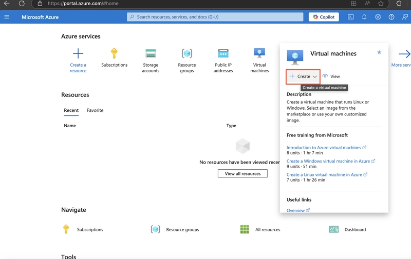 Step-by-step guide on how to create a Windows 11 VM that is highly available on the Azure portal.