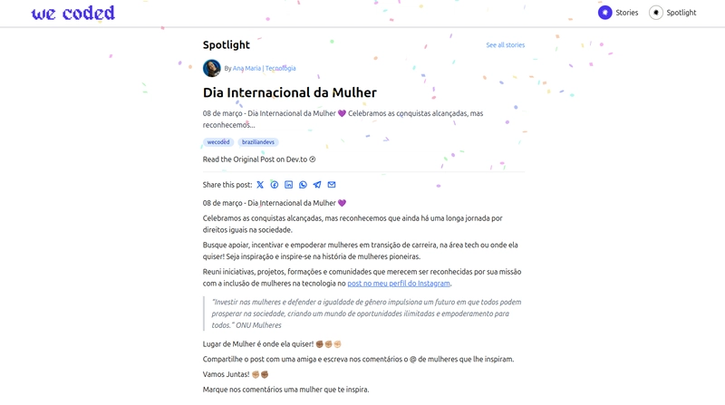 🔦 Spotlight on Devs — My Submission for the DEV.to Challenge!