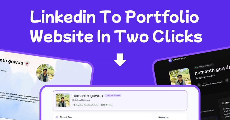 Zapfolio : Linkedin To Portfolio Website In Two Clicks