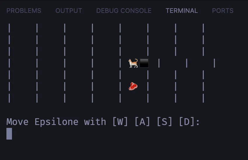 screenshot for black cat emoji when rendered on VSC’s terminal