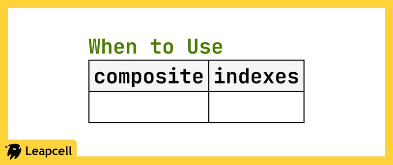 SQL Composite Indexes: When to Use?