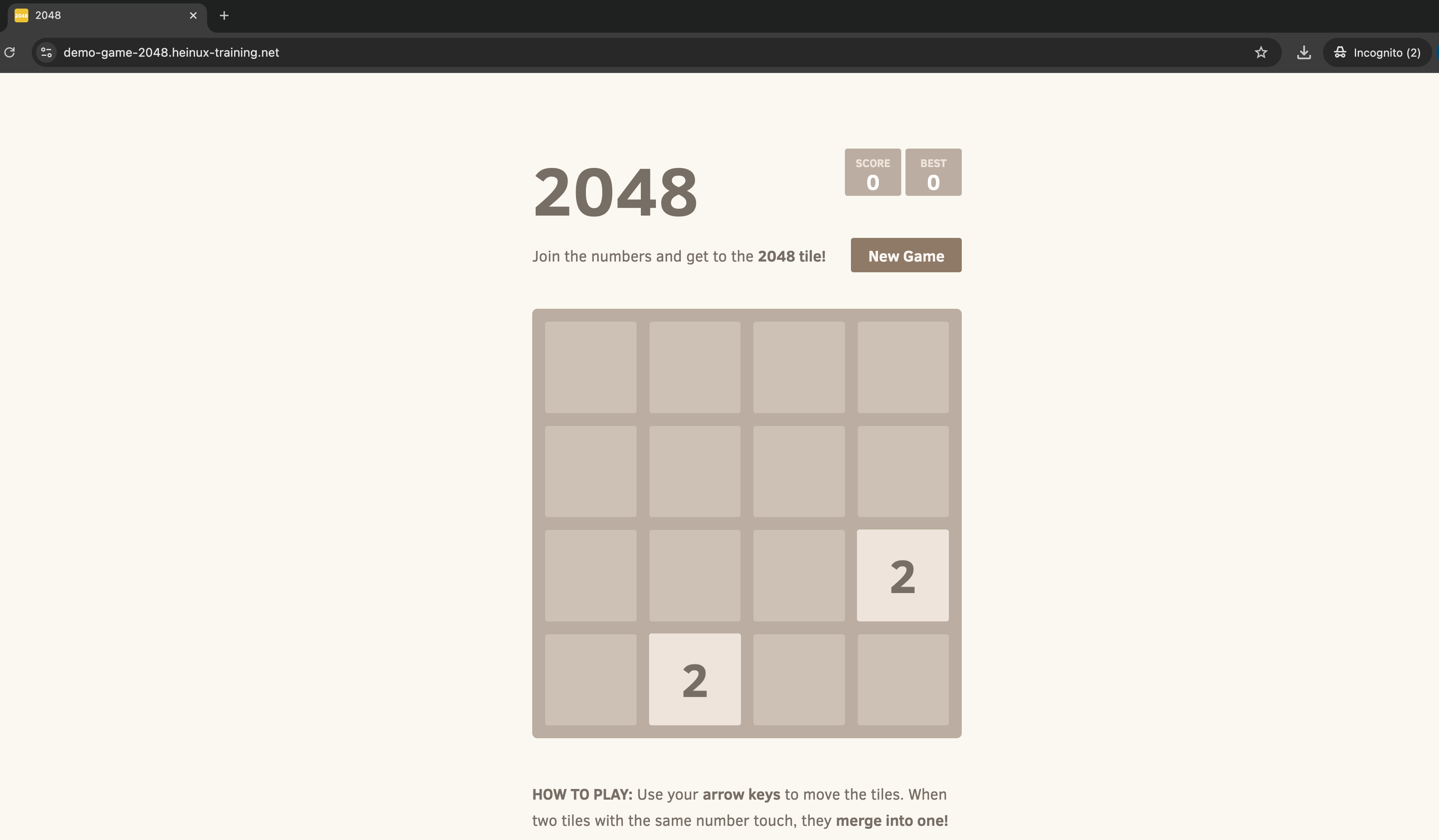 2048 Game Application