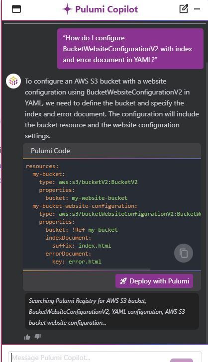 🚀 Fast Static Site Deployment on AWS with Pulumi YAML
