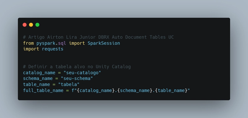 AI - DBRX - Databricks - Documentando automaticamente suas tabelas e colunas do Unity Catalog