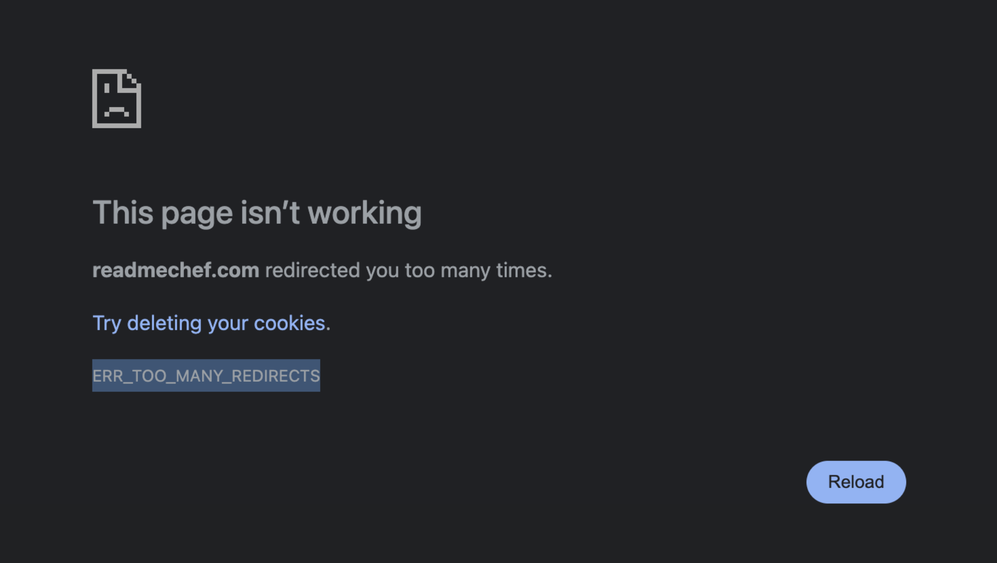 Error Screenshot