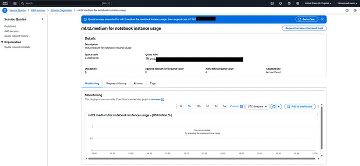 need to request an increase quota limits on account level — AWS Sage Maker<br>
