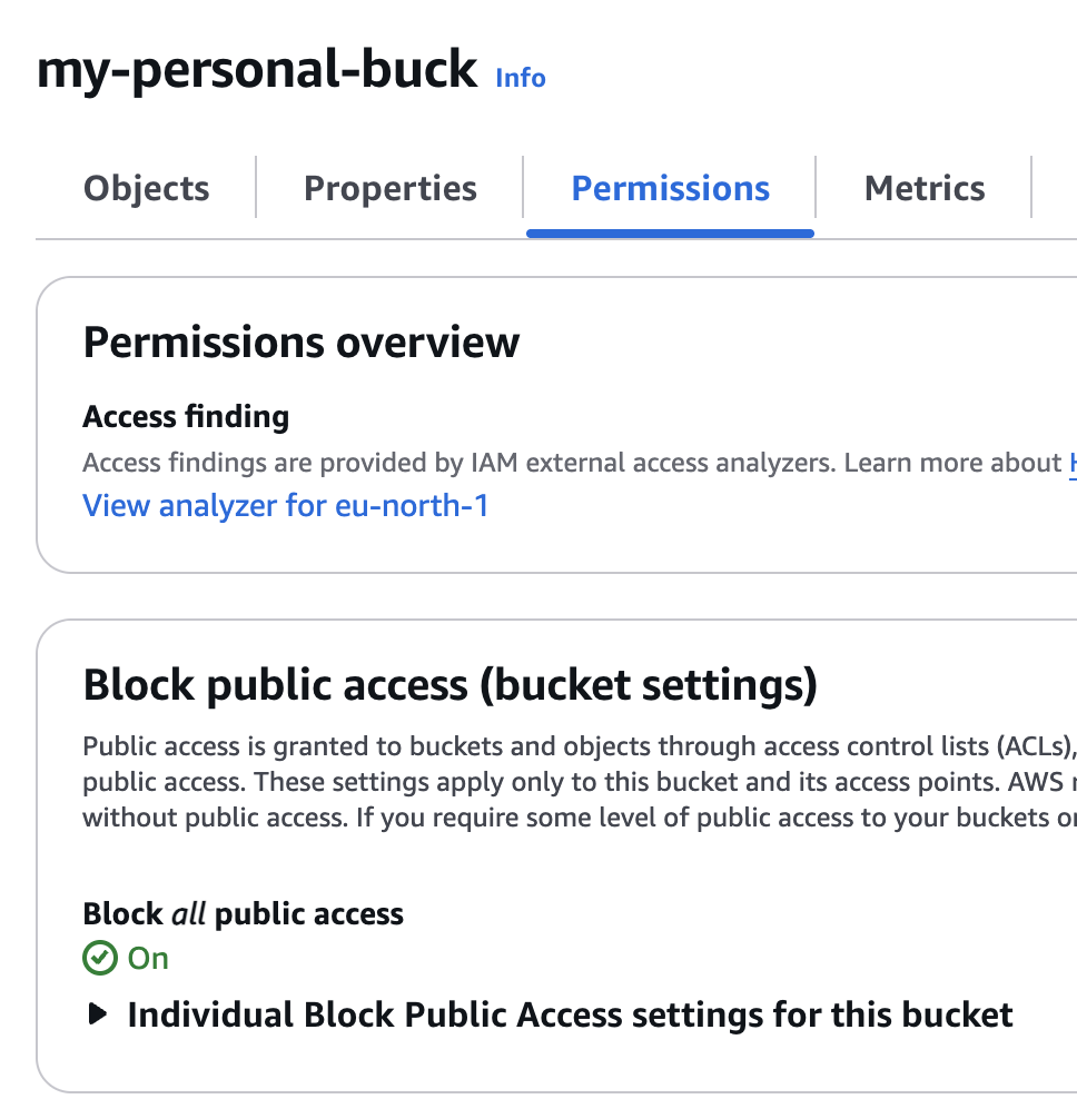 s3 public access disabled