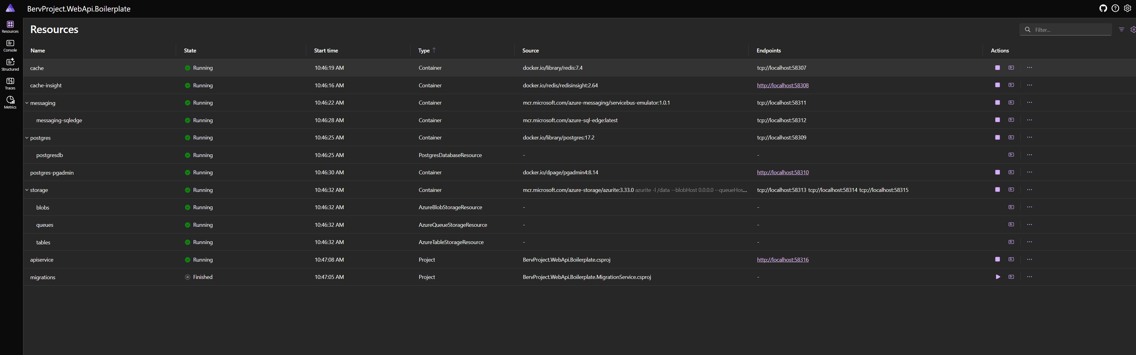 Successfully Running Services