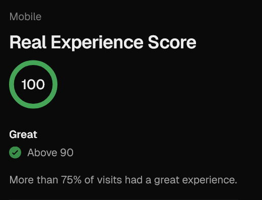 performance on vercel