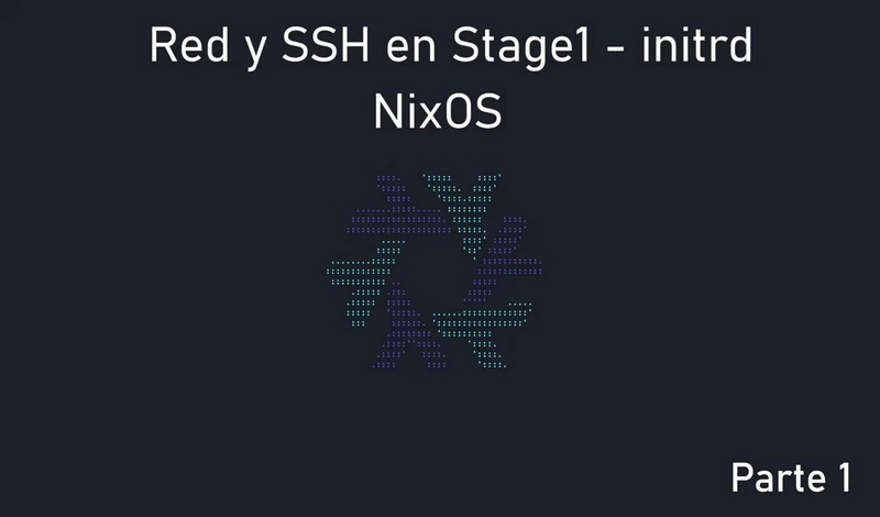 Red y SSH en Stage1 (boot - initrd) de NixOS - Parte 1