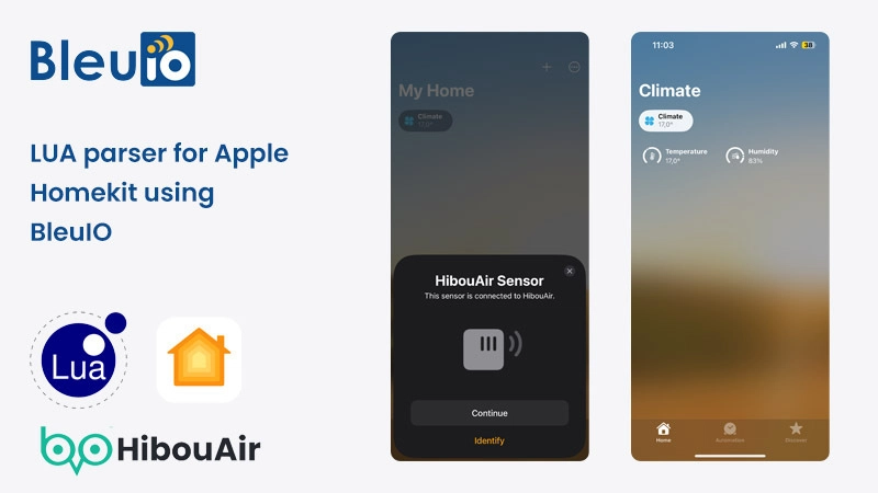 LUA parser for Apple Homekit using BleuIO