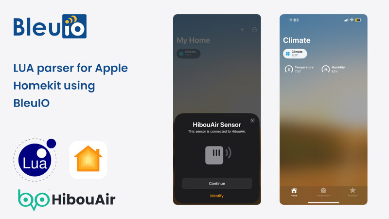 LUA parser for Apple Homekit using BleuIO