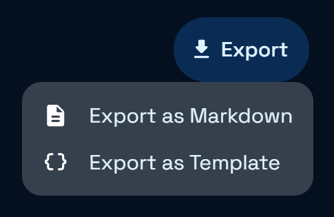 Exportable Templates Preview