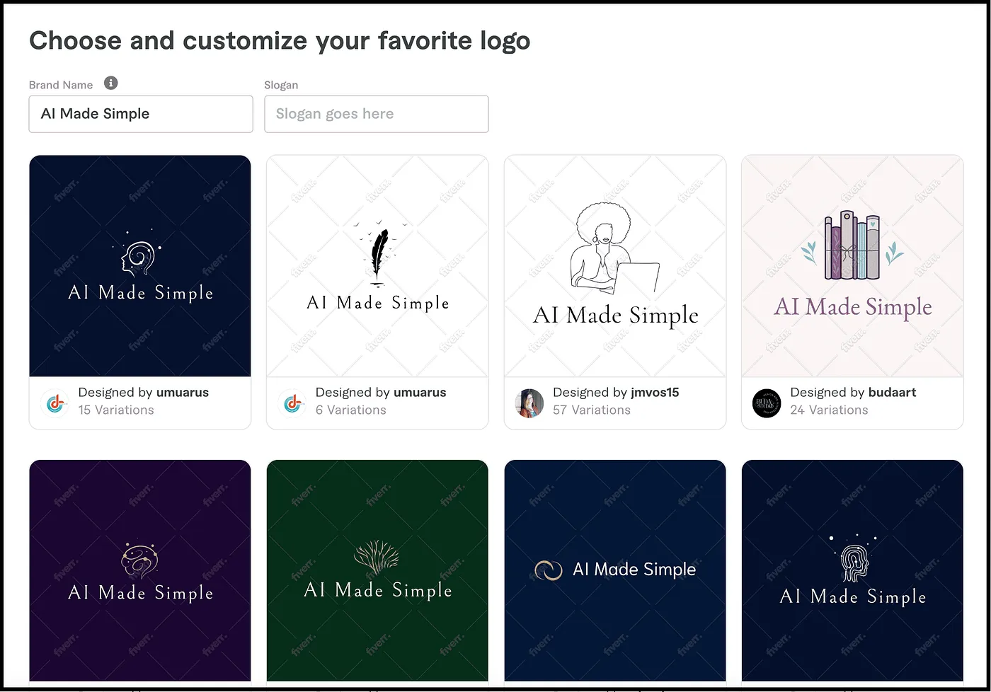 Source: Fiverr AI Logo Maker