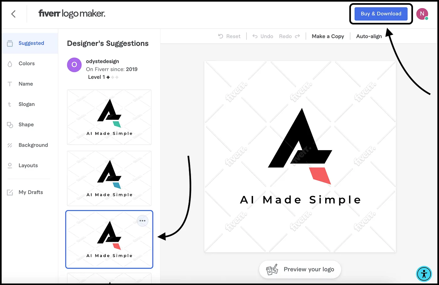 Source: Fiverr AI Logo Maker
