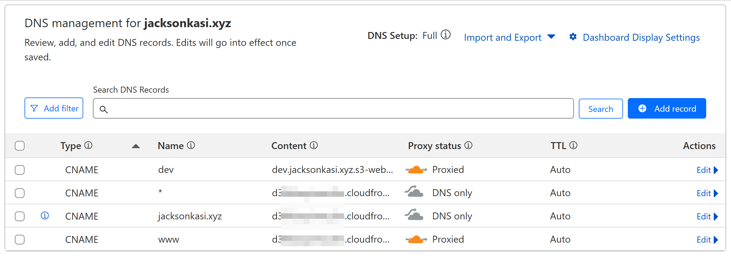 DNS Management with Cloudflare