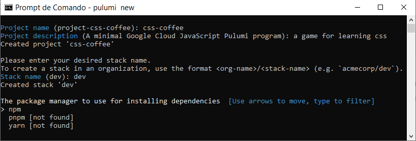 nstalling dependencies
