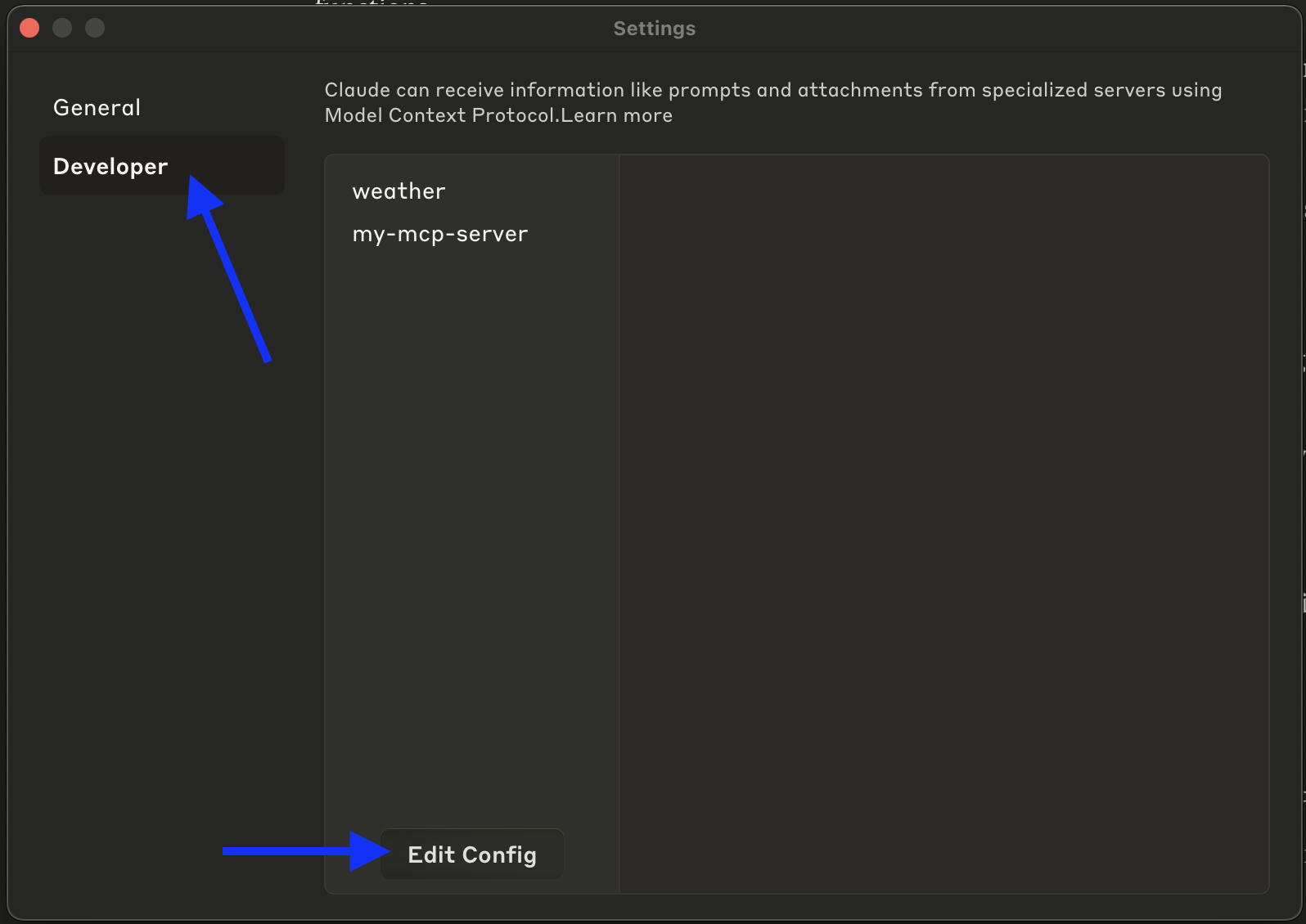 Claude desktop setting