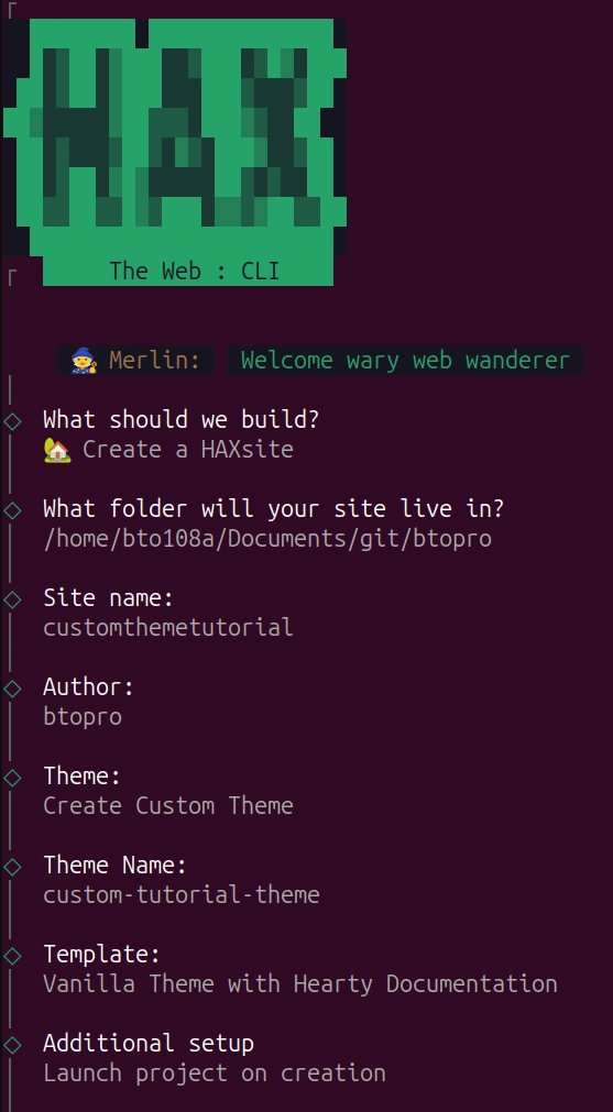 Let's make a custom theme in hax