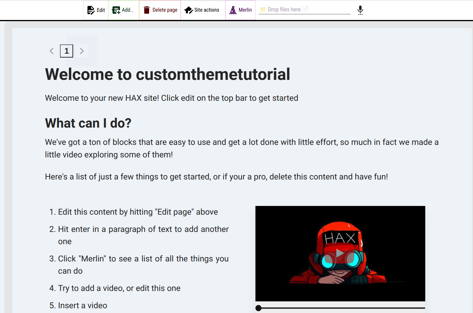 HAXsite running
