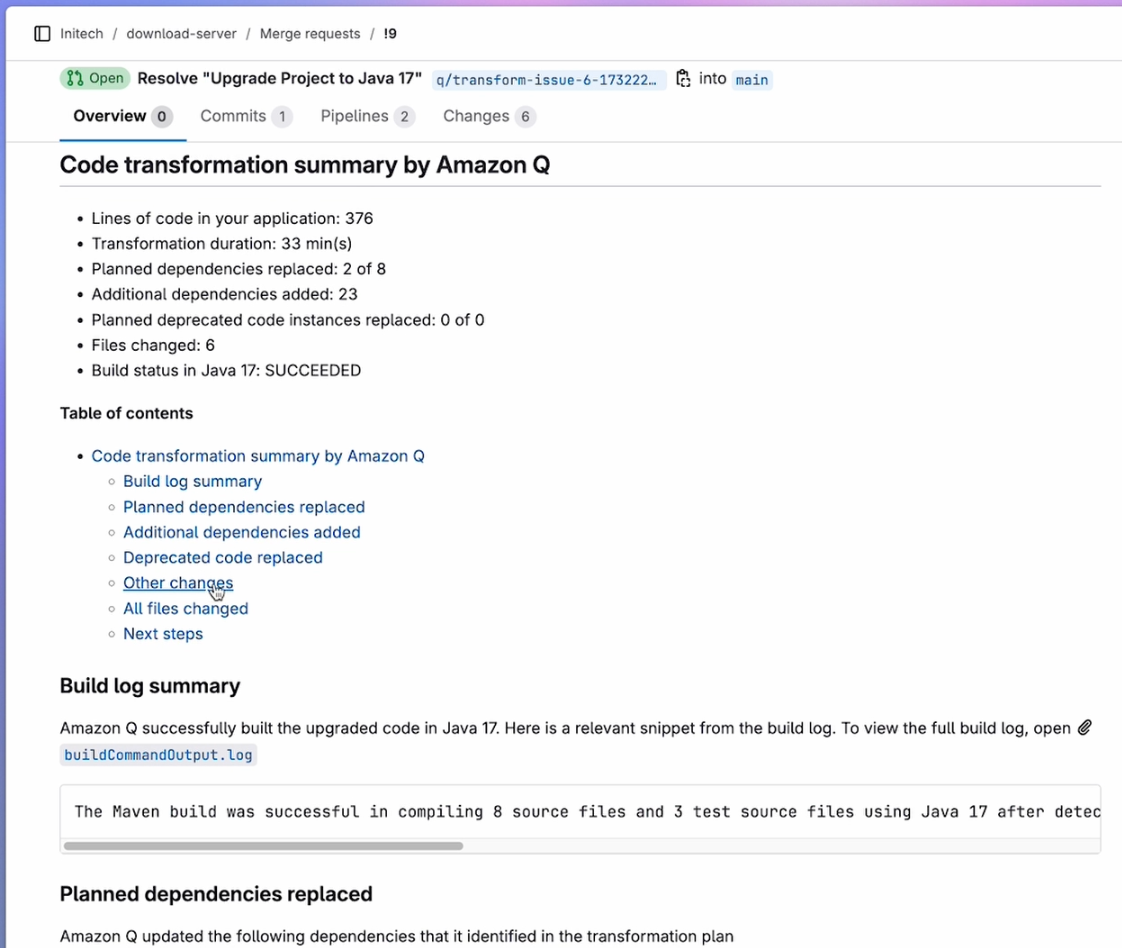q transform results