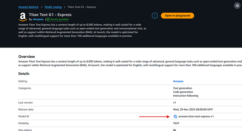 Titan Express Model ID select