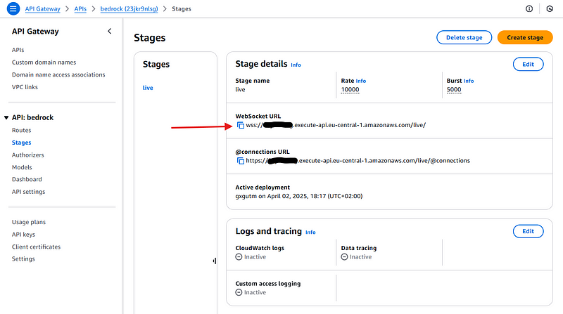 Selecting WebSocket URL