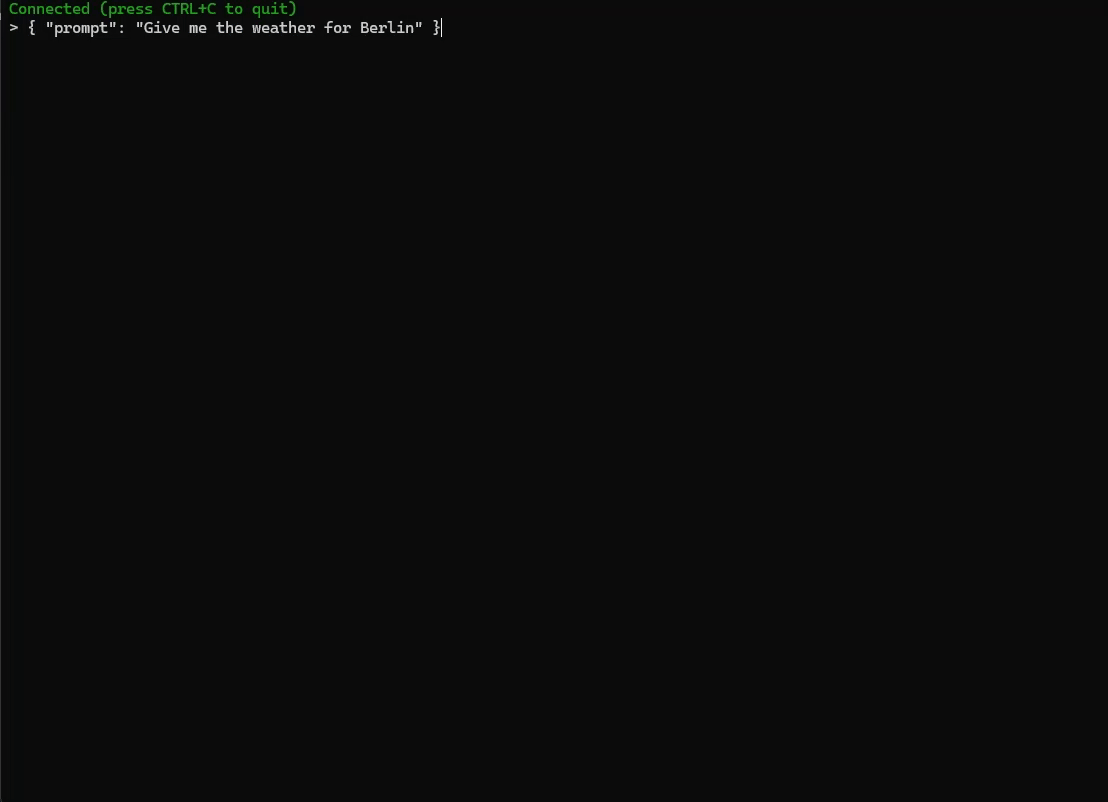 WebSocket with GetWeather tool demo