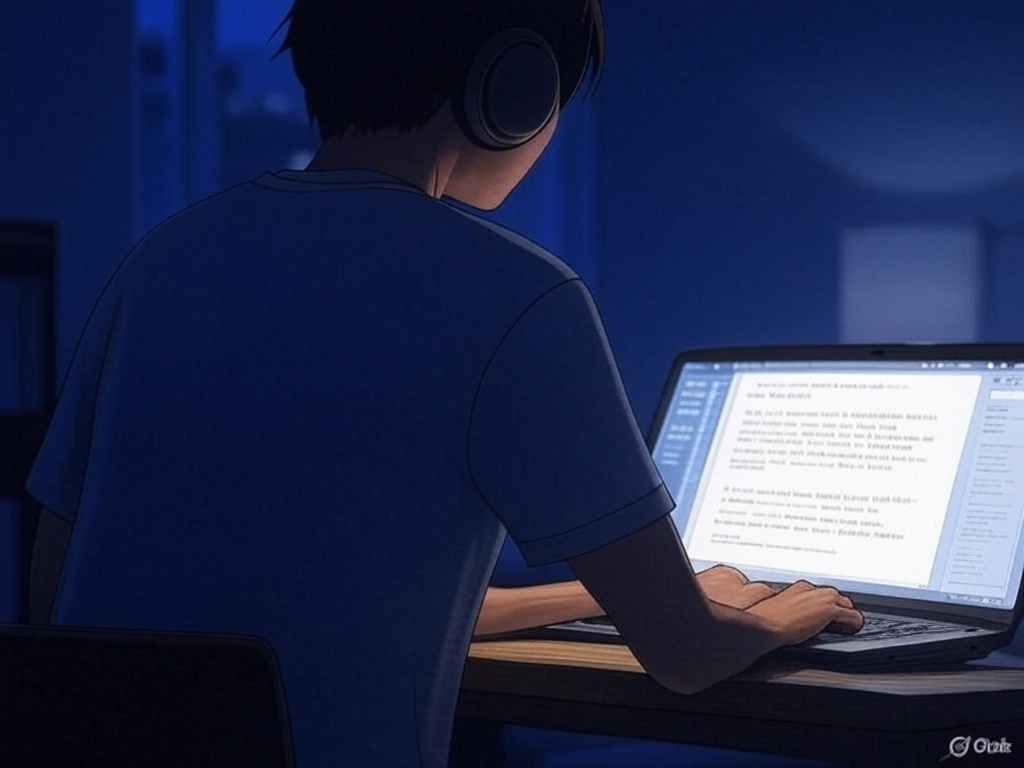 Persona escribiendo un post