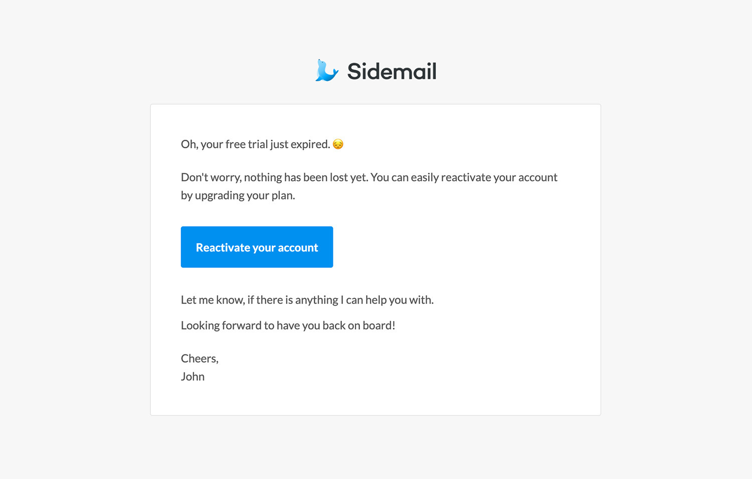 Trial expired email