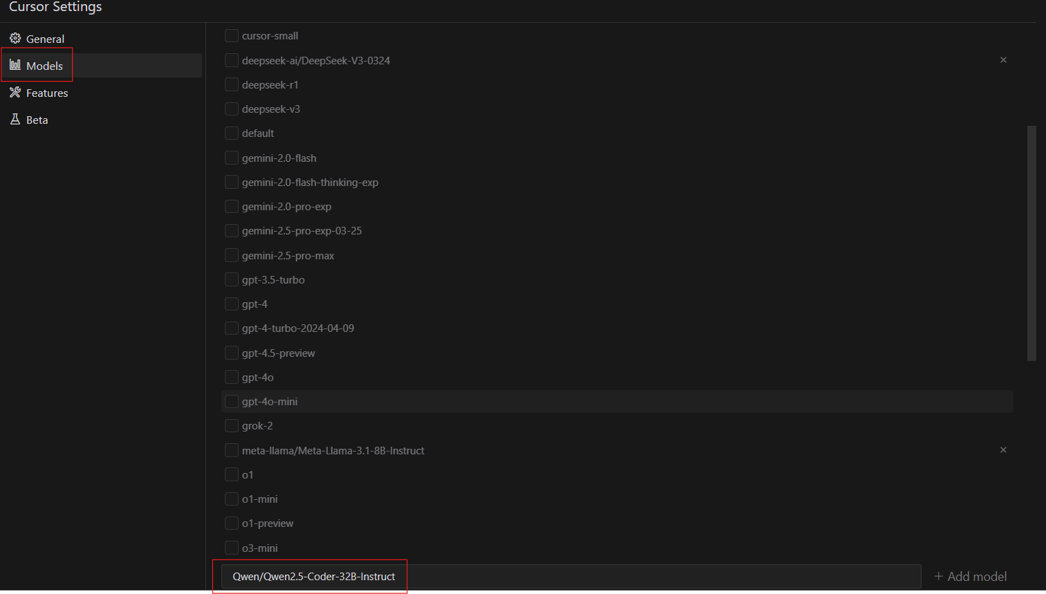 Add Custom Model