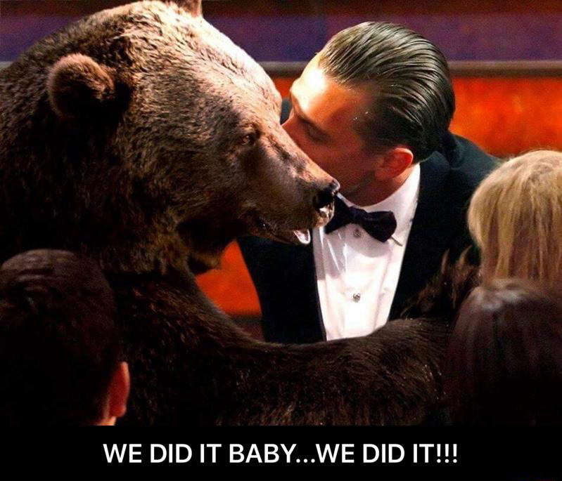We did it